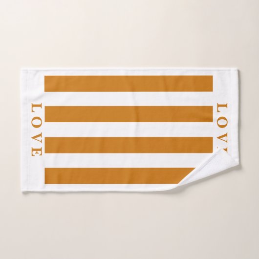 Badetuch Set - Orange & White (Handtuch)