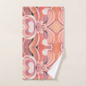 Badetuch Set Peach Dahlia Abstrakt (Handtuch)