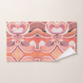 Badetuch Set Peach Dahlia Abstrakt (Handtuch)