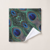 Badetuch Set - Pfau (Waschlappen)