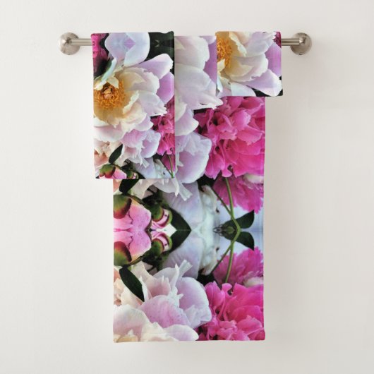 Badetuch Set - Rosa und Weiß (Insitu)