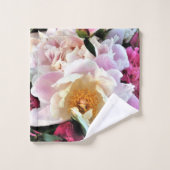 Badetuch Set - Rosa und Weiß (Waschlappen)