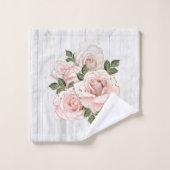 Badetuch Set Rustikale Rose und Glitzer (Waschlappen)