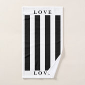 Badetuch Set - Schwarz/Weiß (Handtuch)