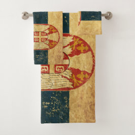 Badetuch Set Serbien Fahne