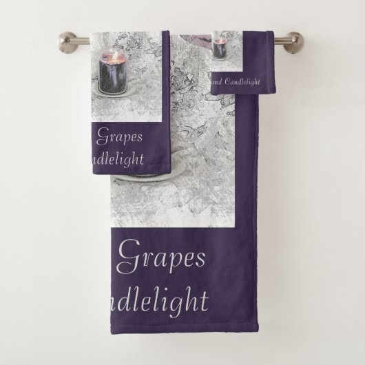 Badetuch Set Tulissen, Trauben und Kerzenlicht (Insitu)