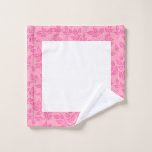 Badetuch Set Vintag Blütenrosa (Waschlappen)