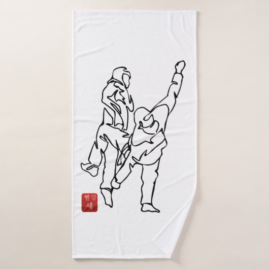Badetuch TAEKWONDO BRINGT aus dem Gleichgewicht Badehandtuch (Badehandtuch)