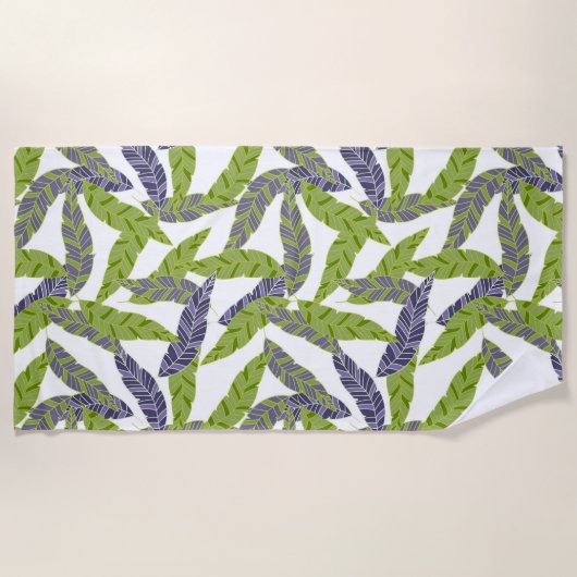 Badetuch - tropische Palmen drucken (Vorderseite)