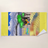 Badetuch Winter Sommer Herbst Sie sind hier! (Vorderseite)