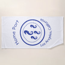 Badetuch - Zuhause Port Sea Pferde