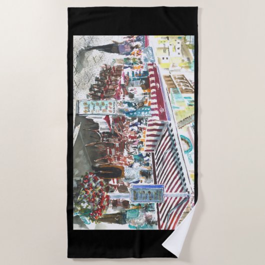 Badetuch Zwei Schwestern in Capris (Vorderseite)