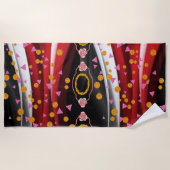 Badetücher Abstrakt Rot Schwarz-weiß Strandtuch (Vorderseite)