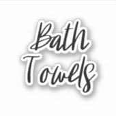 Badetücher Aufbewahrungsaufkleber Aufkleber (Vorderseite)