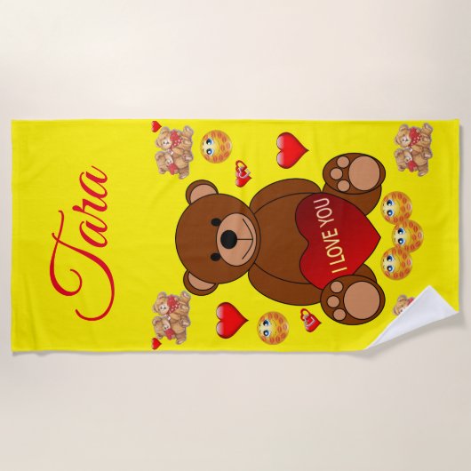 Badetücher Bär Strandtuch (Vorderseite)