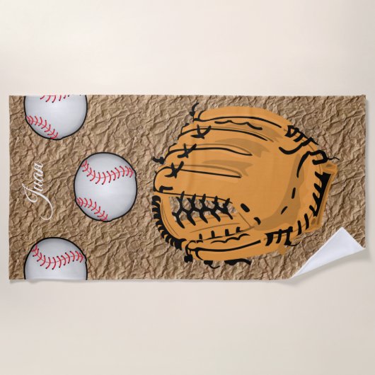 Badetücher Baseball Strandtuch (Vorderseite)