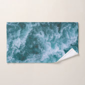 Badetücher: Der Ozean, das Meer, die Wellen, Blau, Badhandtuch Set (Handtuch)