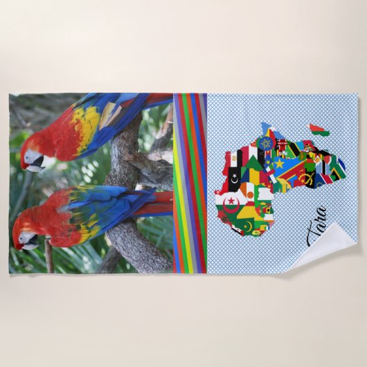 Badetücher für Afrikanische Papageien Strandtuch (Vorderseite)