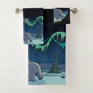 Badetücher für Bären Set Custom Polar Bear Handtüc