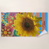 Badetücher für Sonnenblumen Strandtuch (Vorderseite)