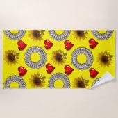 Badetücher für Sonnenblumen Strandtuch (Vorderseite)