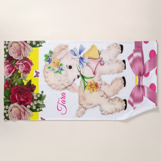 Badetücher Lamm Strandtuch (Vorderseite)