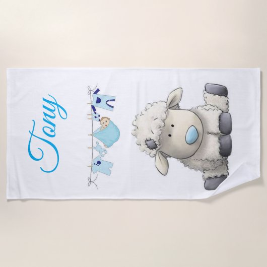Badetücher Lamm Strandtuch (Vorderseite)
