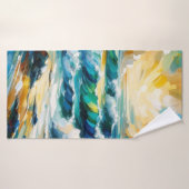 Badetücher, Meereswellen und Sonnenaufgänge Abstra Badehandtuch (Badehandtuch)