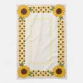Badetücher mit bunten Sonnenblumen Geschirrtuch (Vertikal)