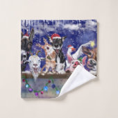 Badetücher mit Happy Animal Party Badhandtuch Set (Waschlappen)