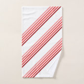 Badetücher - Schatten der roten, diagonalen Streif Badhandtuch Set (Handtuch)
