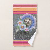 Badetücher Set Blumenstrauß Opossum (Handtuch)