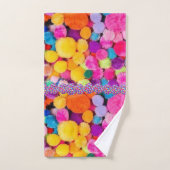 Badetücher Set farbenfrohe Pom Poms (Handtuch)