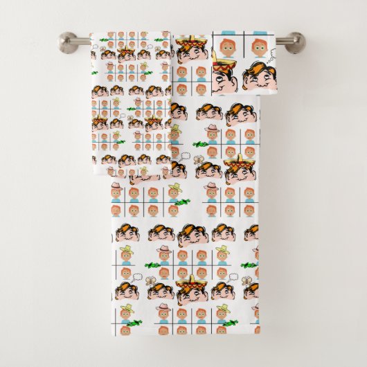 Badetücher Set Gesichtszüge (Insitu)