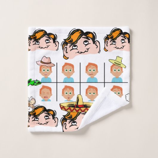 Badetücher Set Gesichtszüge (Waschlappen)