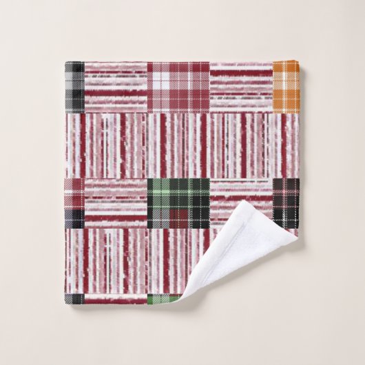 Badetücher Set Kariert (Waschlappen)