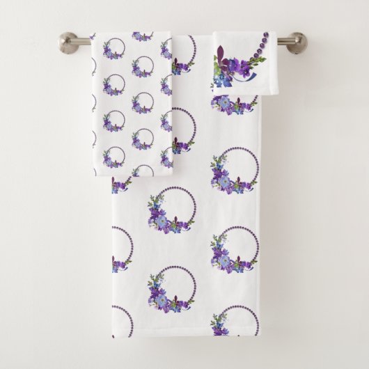 Badetücher Set Lila Blumen (Insitu)