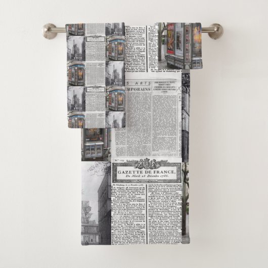 Badetücher Set Paris Frankreich Zeitung (Insitu)