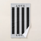 Badetücher Set - Schwarz & Grau (Handtuch)