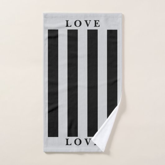 Badetücher Set - Schwarz & Grau (Handtuch)