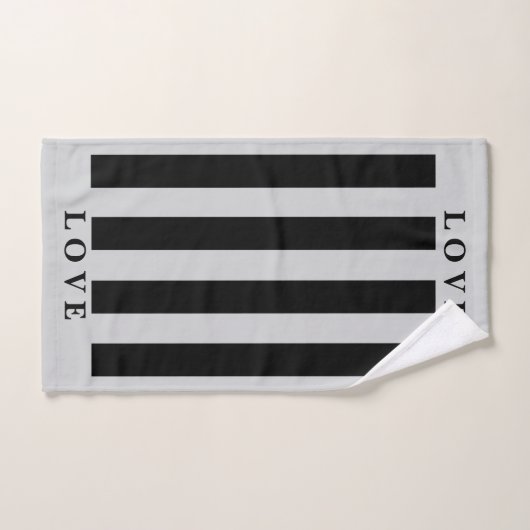 Badetücher Set - Schwarz & Grau (Handtuch)