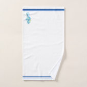 Badetücher Set Weiße Farbe mit Seepferden (Handtuch)