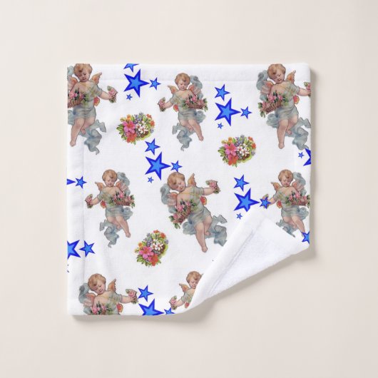 Badetücher Sets Angel Blue Stars (Waschlappen)