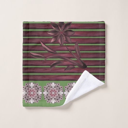 Badetücher Sets Blumen (Waschlappen)