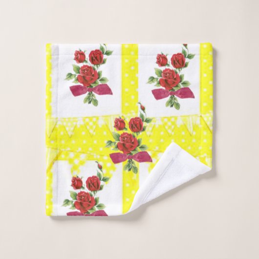 Badetücher Sets Blumen (Waschlappen)