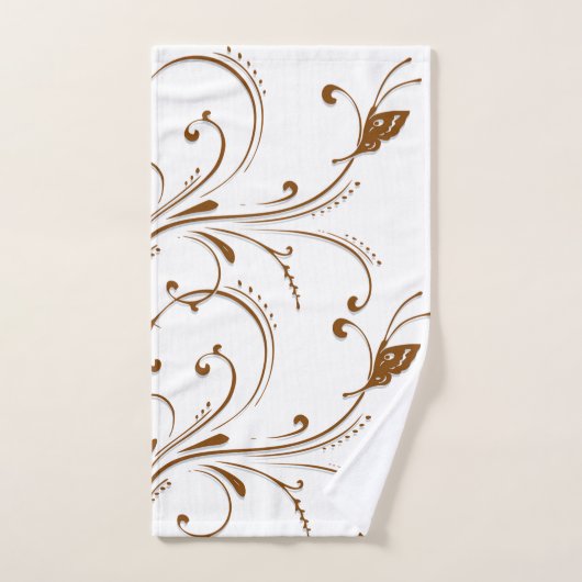 Badetücher Sets Brown Floral (Handtuch)