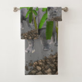 Badetücher Sets Grau Rhinozeros Trees (Insitu)