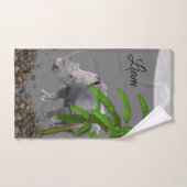 Badetücher Sets Grau Rhinozeros Trees (Handtuch)