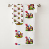 Badetücher Sets Happy Birthday Pinguin Hearts (Insitu)