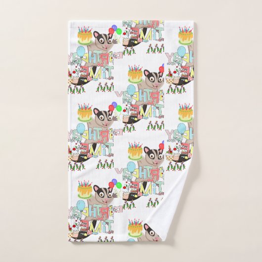 Badetücher Sets Happy Birthday Possum Kuchen (Handtuch)